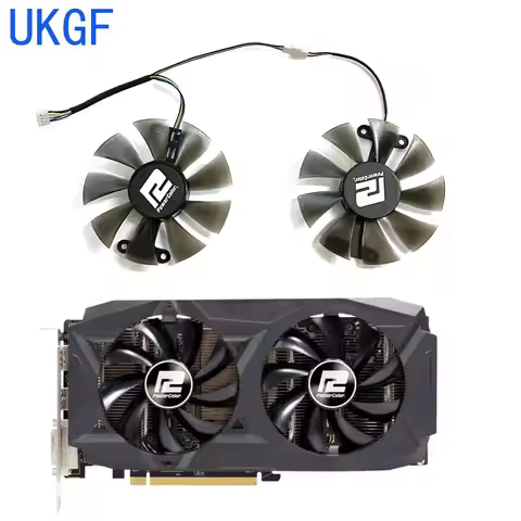 New DIY replacement fan 85MM 4PIN RX 580 GPU fan for POWERCOLOR Radeon RX580 2048SP 8GB GDDR5 graphi