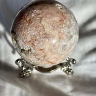 瑪達加斯加 紫櫻花瑪瑙 水晶球 開口笑 爆晶 水晶花 盆景 crystal