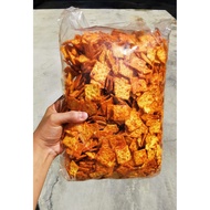 Kerepek Opak Ubi Pedas Kering 1kg / Tapioca Chips Biscuit Flavour Crispy Sambal Chili 1kg -SIGNATURE