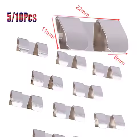 5/10Pcs Steel Dual AA CR2 Leaf Spring Battery Contact AA Battery Connector BC-5206 Positive And Nega