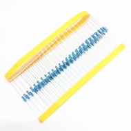 100pcs 1/4W Metal film resistor 1R ~ 1M 100R 220R 330R 1K   2.2K 3.3K 4.7K 10K 22K 47K 100K 100 220 