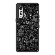 Case Casing LG Velvet V60 V50 V40 V30 G8x G8 G7 G6 Q7 Doodle Grey Cool P2127 Hardcase S5
