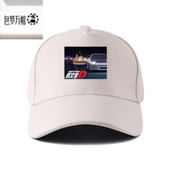 Streetwear Initial D SpongeBob Crossover Baseball Cap Anime Racing Graphic Unisex Sun Protection Hat