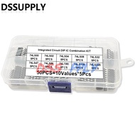 50PCS/Set Kit Gabungan IC DIP Litar Bersepadu 74LS00 74LS02 74LS04 74LS08 74LS32 74LS47 74LS86 74LS9