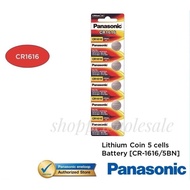 PANASONIC CR-1616 LITHIUM COIN BATTERY 5PCS