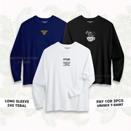 ( PROMO COD ) BUY 1 OR 3 PCS | Brother Store | T-SHIRT Long Sleeve Basic Black 24s | Attitude