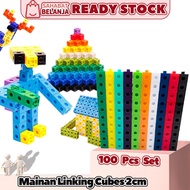 100pcs Linking Cubes Toys 2cm 10 Colors Educational Math Cube Blocks for Children Stacking Connected