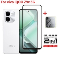 2 In 1สำหรับ Vivo Z9x IQOO Vivo Z9x 5G IQOOZ9x IQOOZ9 X Z9 5G ฟิล์มติดกล้องกระจกนิรภัยป้องกันปกป้องห