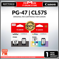 Canon Original Ink Cartridge PG47 CL57 CL57S | For E410 E470 E3170 E3370 E3470 E4270 E4570