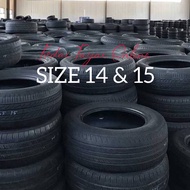 [GRADE C] Used Tayar Second Size 14 15 Terpakai Tyre Tire Ready Stock || 175 185 195 205 215 225 || 