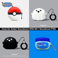 Compatible with Anker Soundcore R50i NC Protective Silicone Cute 3D Ghost Cartoon Covers for Soundco
