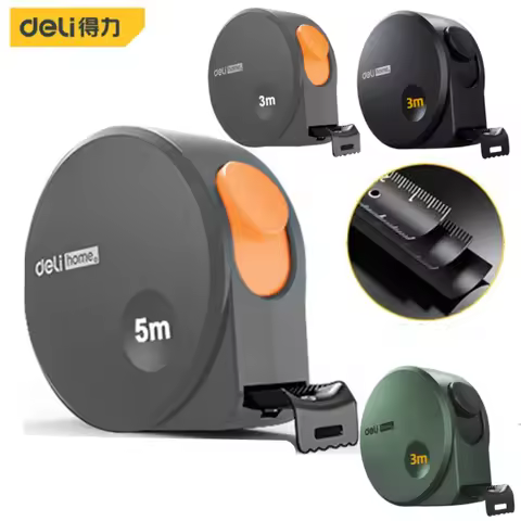 Deli 3m 5m Manual High Precision Household Woodworking Plumber Steel Tape Measure Thickening Self Lo