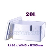 Styrofoam Ice Box / Cooler Box / Picnic box / Foam Box / Fish Box / Tong Ais Polyfoam / Gabus(20L)