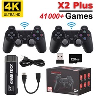 X2 Plus 4k Game Stick 3d 8k Hd Retro Video Game Console Pengawal Tanpa Wayar Tv 10 Emulator Untuk Ps