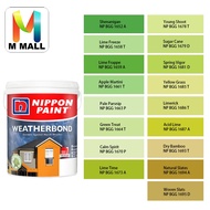 *📌📌*  (1652-1695) 5L Nippon Paint Exterior Weatherbond Delightful Greens & Blue Greens