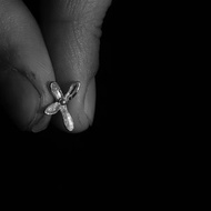 桂花耳釘足銀999純銀耳釘簡約