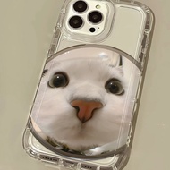 Cat dog see to mirror transparent soft case Oppo A6 Pro Note 70 C71 A5 A5x A3x A5i Reno 11 Pro a12 a