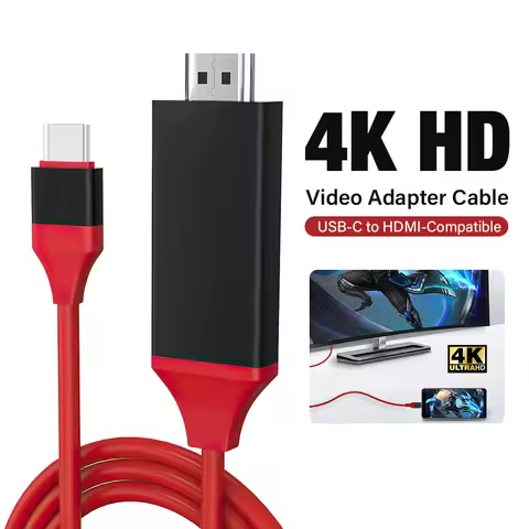 4K30Hz USB C To HDMI Cable, 2M/78.74In/6.56Ft Plug & Play High-Resolution Type-C To HDTV Adapter For