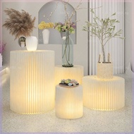 Foldable Light-Emitting Cylindrical Booth Display Cabinet Light Display Stand Shopping Mall Exhibiti