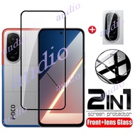 POCO M7 4G 2in1 Tempered Glass Film For Poco M7 Pro PocoM7 Pro 4G 2025 Screen Protector Soft HD Came
