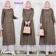 Gamis wanita dewasa baju gamis perempuan dress midi / nania