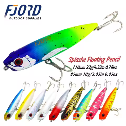 FJORD Floating Pencil 110mm 22g 85mm 10g Wobbler Topwater Walking Dog Saltwater Bait Stickbait Pike 