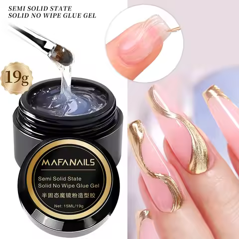 5g/19g Semi-solid Magic Mirror Powder Nail Model Gel 3D Sculpting Gel Nail Glue For Nail Design Mult