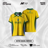 NeoSport | BRAZIL RETRO FANTASY JERSEY | VINTAGE JERSEY | Football JERSEY | CASUAL JERSEY