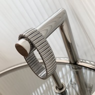 HEFEI STORE Punk Dây đeo đồng hồ co giãn Hip Hop Đàn hồi Dây chuyền tay bằng thép titan Trang sức Má