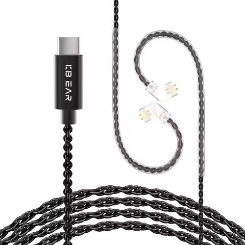 KBEAR CX01 Type C 2PIN Earphones Cable 1.5m in Length optional QDC/0.78mm/TFZ PIN OFC HiFi Upgrade C