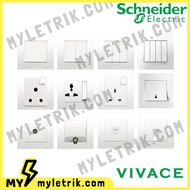 Schneider Vivace Series Switches Range 13A / 20A / 1G / 2G / 3G / TEL / TV (White)