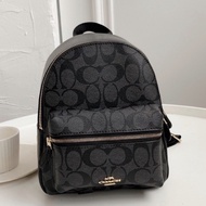 Coach Campus Mini Backpack in Signature Canvas Black Tas Ransel