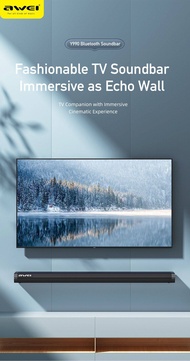 Awei Y990 TV Soundbar ลำโพง33นิ้วไร้สาย Bluetooth Soundbar โฮมเธียเตอร์8หน่วยเสียงในตัวรองรับ Blueto
