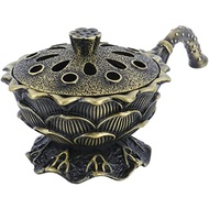 Frankincense Resin BurnerIncencence Burner with Handle  Lotus Shaped Holder Fit for Home Decoration