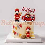 Fire Truck Fire Engine Fire Man Cake Topper Decoration