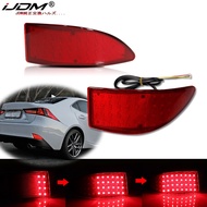 iJDM Red Bumper Reflector Lights For 2006-2020 Lexus IS250 IS350 IS200t IS300,Function as Tail,Brake