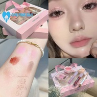 Herorange Portable Mini Makeup Set - Matte Blush, Eyeshadow Full One Box Palette, Look Lip Face U9m2