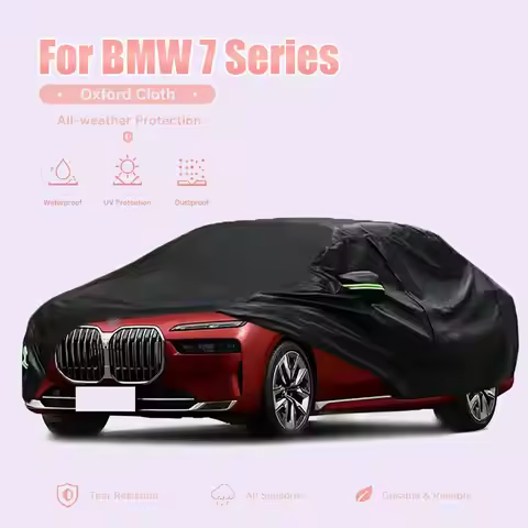 For BMW 7 Series Full Car Cover Side Zipper Waterproof Dustproof Sun Protection Outdoor Exterior Acc