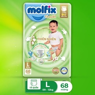 Molfix Bỉm Tã Quần Ultra thiên nhiên size L68