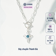 Liugems 925 Silver Necklace for Women Fashion Cross Meaning of Good Things and Luck DC32