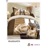 SmartLivingPro 7 in 1 Bedsheet Roses Flowers 3D Design