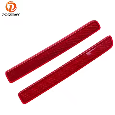 POSSBAY Car Red Lens Reflector Rear Bumper Light Lamp Cover for Land Rover Discovery 3 /Range Rover 