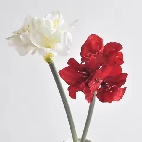 76CM Artificial Gentleman Orchid Wedding Decoration Shooting Props Retro Autumn Color Red Silk Flowe