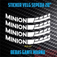 Cutting sticker - minion rims 20 inch Bicycle rims decal sticker