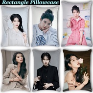 IU Rectangular Pillow Case Lee Ji Eun Single Side Printed Polyeste Sofa Cushion Cover Home Decoration(Without Core)