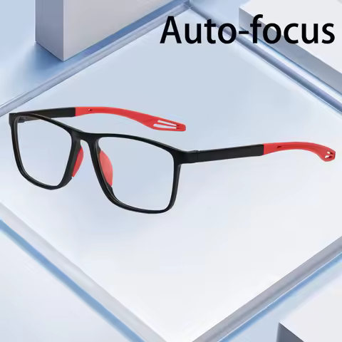 1/2PCS Smart Auto-Zoom Reading Glasses, Blue Light Blocking, Unisex Computer Protective Eyewear