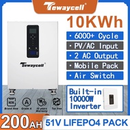 48V Powerwall 20Kwh 15KWH 10Kwh ALL In One Mobile ESS 51V 400Ah 300Ah 200Ah Lifepo4 Battery Pack Buitl-In BMS 10KW Inverter Wifi