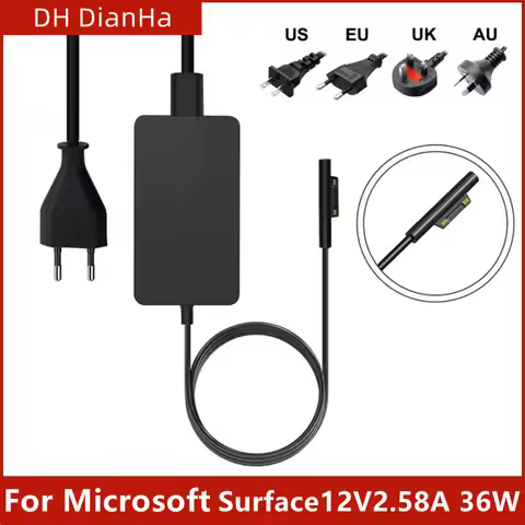 12V 2.58A For Microsoft Surface Pro3 Pro4 Power Adapter 1625 1724 1631 36W Charger 5V 1A
