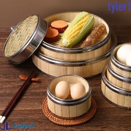 TYLER1 Steamer Basket With Stainless Steel Handle Woven Bamboo Gift Idea Dim Sum Bao Buns Chinese Fo