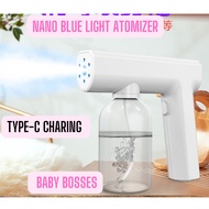 Wireless Electric Sanitizer Sprayer Blu-ray USB Charge Nano Steam Water Spray Gun Home Disinfection Machine Atomize